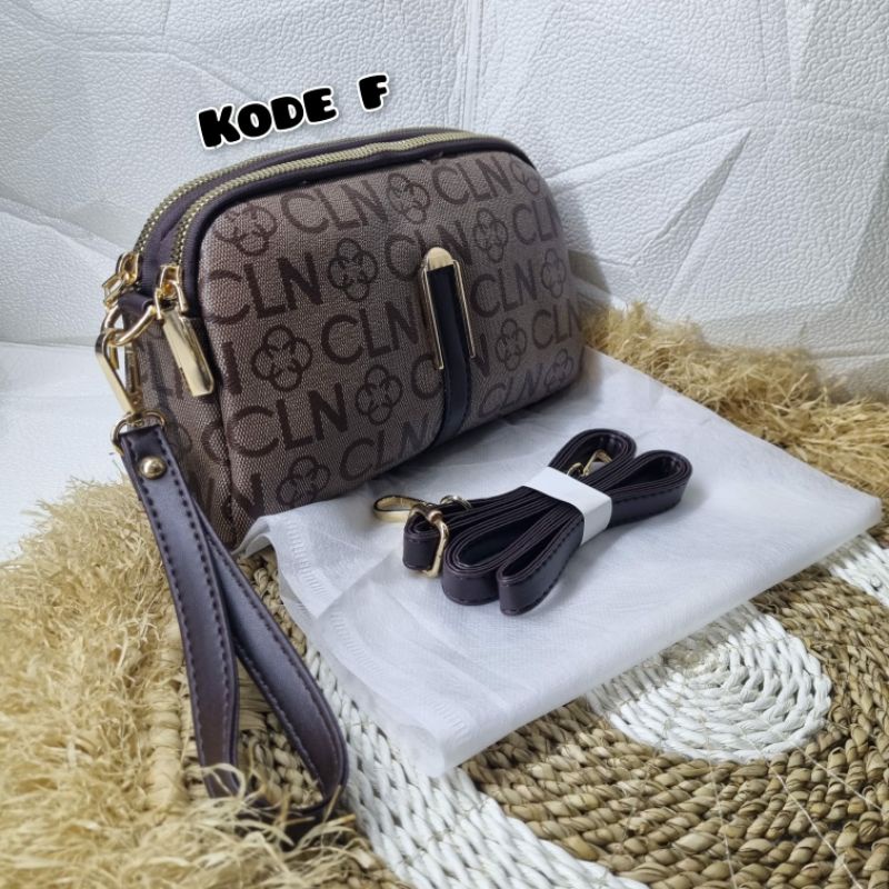 Tas Selempang Oval 2Resleting 2tali