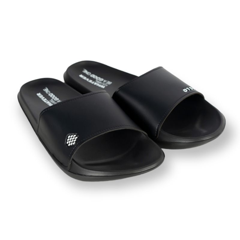 Otsky Sandal Slip On Series Font Logo Simple Whatever Black