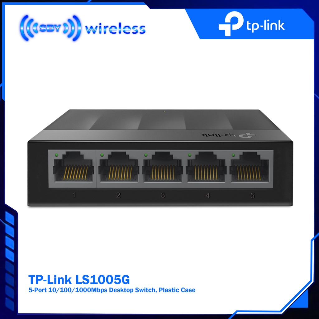 TP-LINK LS1005G 5-Port Gigabit Desktop Switch TPLINK  10/100/1000Mbps Unmanaged, Plastik Case