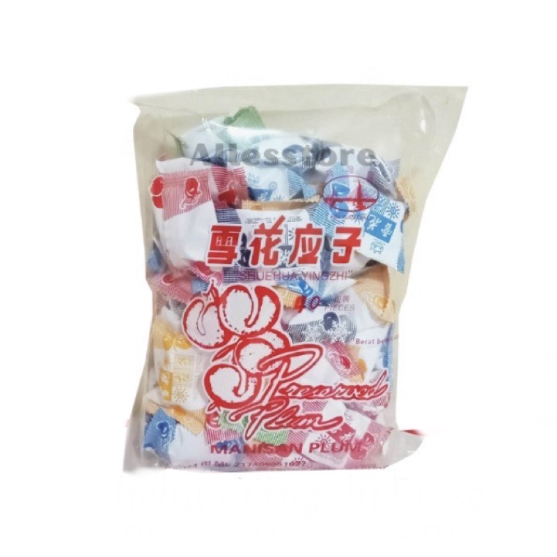 

Hai Wan Qiao Preserved Plum / Shuehua Yingzhi / Manisan Plum 480 gr / Hai Wan Qiao / Preserved / Plum / Shuehua / Yingzhi / Manisan / buah / Plum / 480 gr / xue / hua / ying / zi / ktio