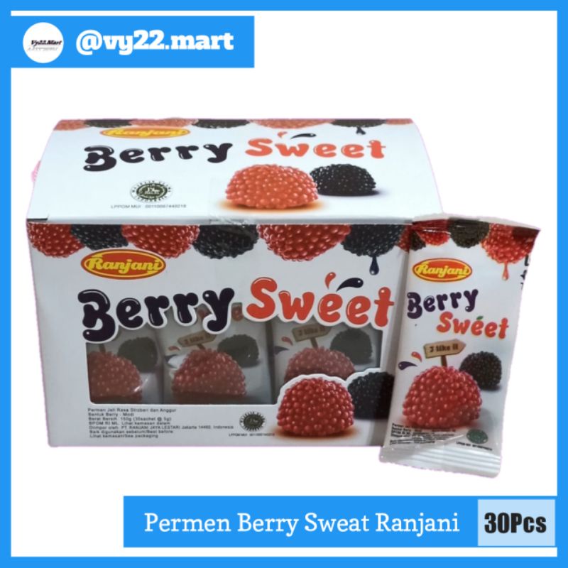 

Permen Berry Sweat Jelly Candy Ranjani Rasa Buah isi 30Pcs