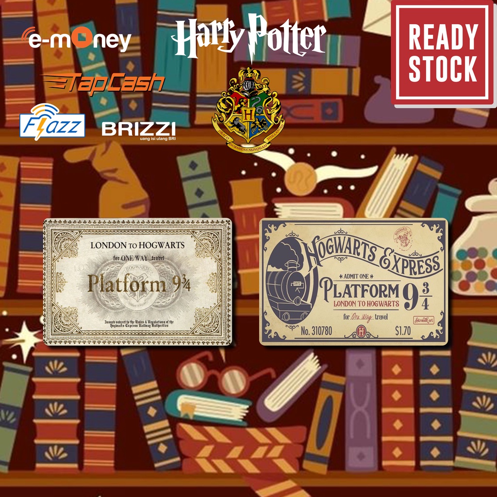 Emoney mandiri flazz bca gen 2 brizzi tapcash custom HARRY POTTER kartu e toll free edit 1 sisi atau 2 sisi cocok untuk komunitas dan souvenir