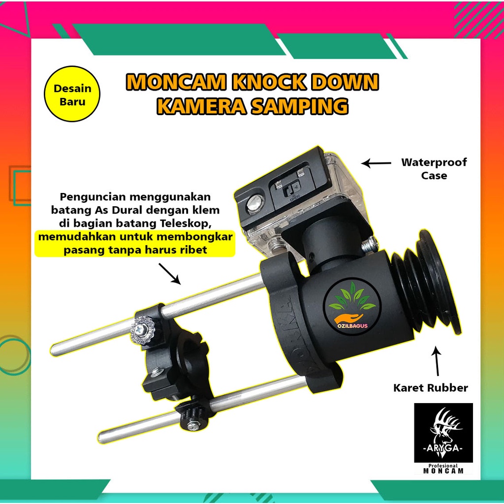 Moncam Mounting Knock Down Kamera Samping Multifungsi Merk Aryga