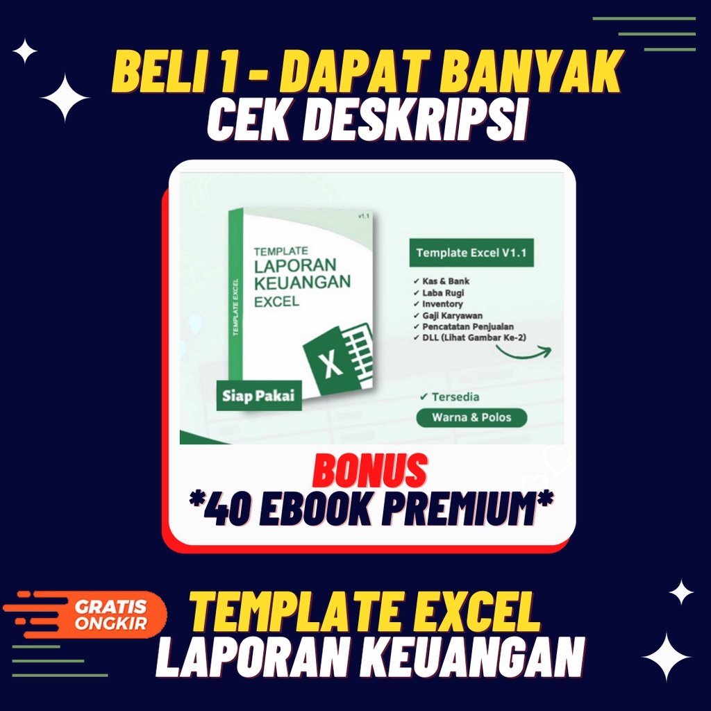 Jual Template Laporan Keuangan Menggunakan Excel Shopee Indonesia