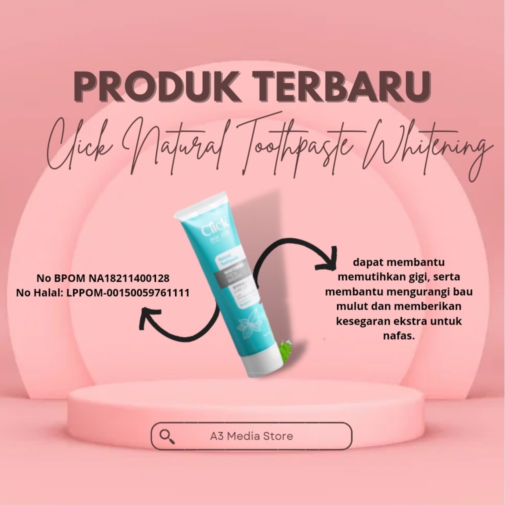Click Natural Toothpaste Whitening + Fresh Breath