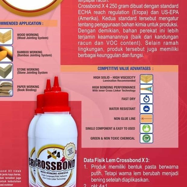 

Lem Kayu Crossbond X4 laminasi kayu parket eksterior