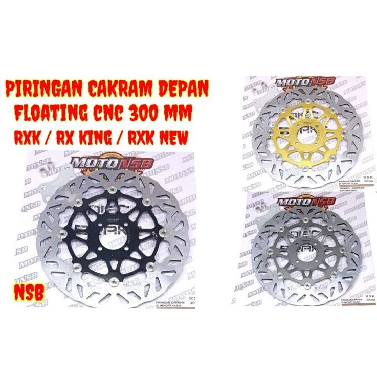 PIRINGAN CAKRAM RX KING RXK RXK NEW 300MM FLOATING ANTI PANAS DISC CAKRAM 300MM PLUS BREKT COPIAN PSM/KTC