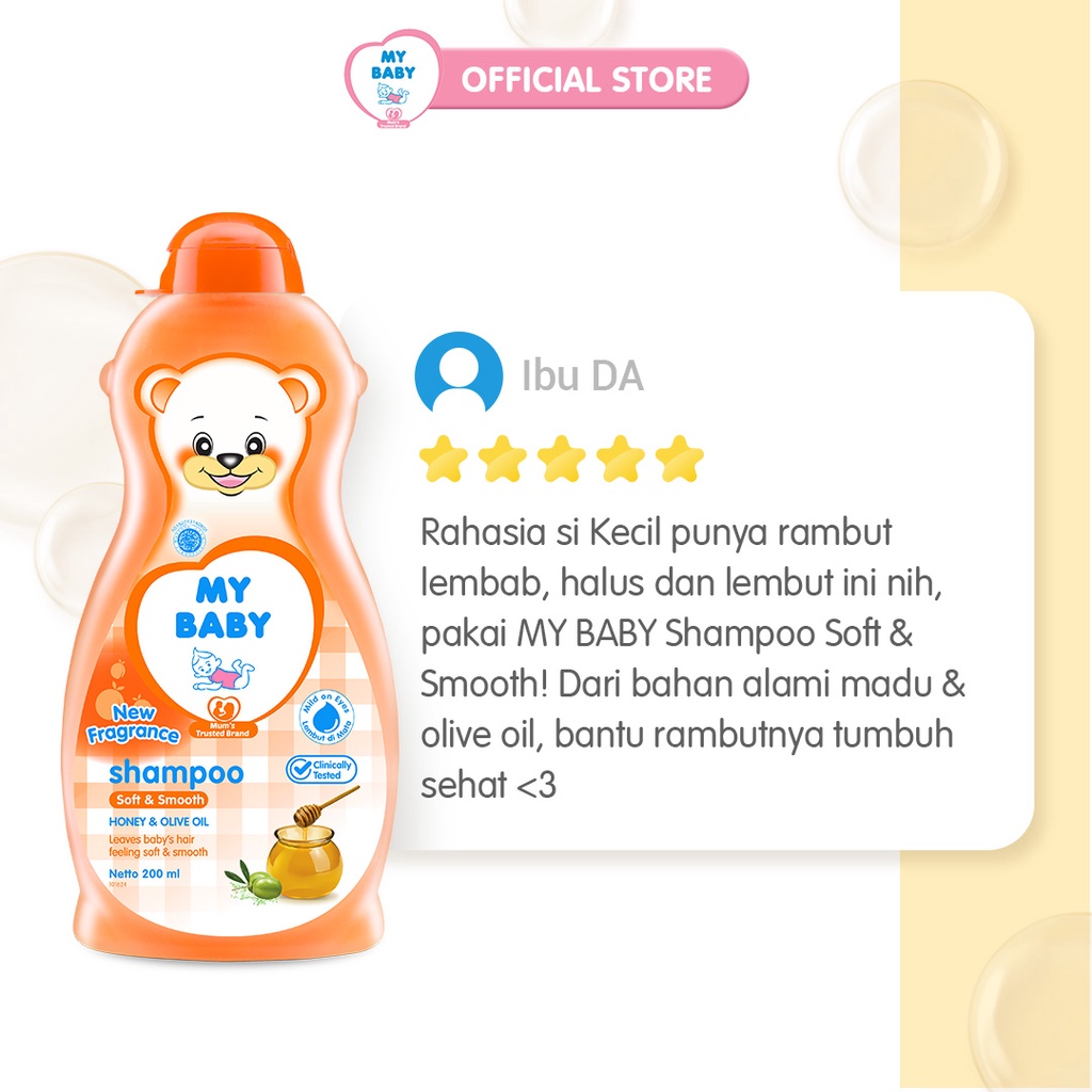 MY BABY Value Set Shampoo Soft &amp; Smooth [200 ml/2 Pcs] - Sampo Bayi Rambut Lembut - Exp: 10.2024