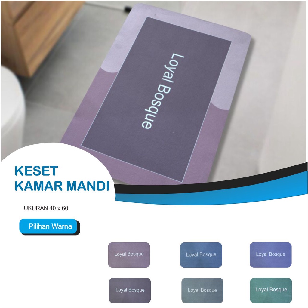 Keset Kaki Kamar Mandi Persegi Ukuran 40x60cm - Sandy Collection