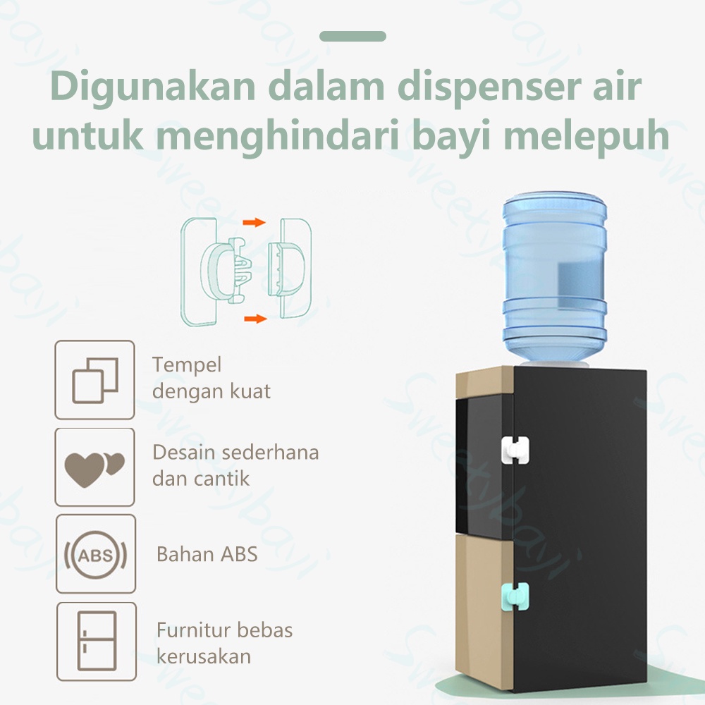 Sweetybayi Safety lock Kunci kulkas pengaman anak serbaguna Pengaman laci lemari pintu