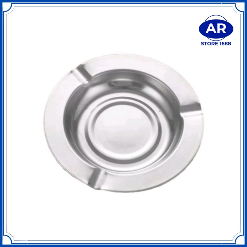 ASBAK ROKOK STAINLESS / ASBAK SENG BULAT / ASHTRAY CIGARETTE-[AR STORE1688]