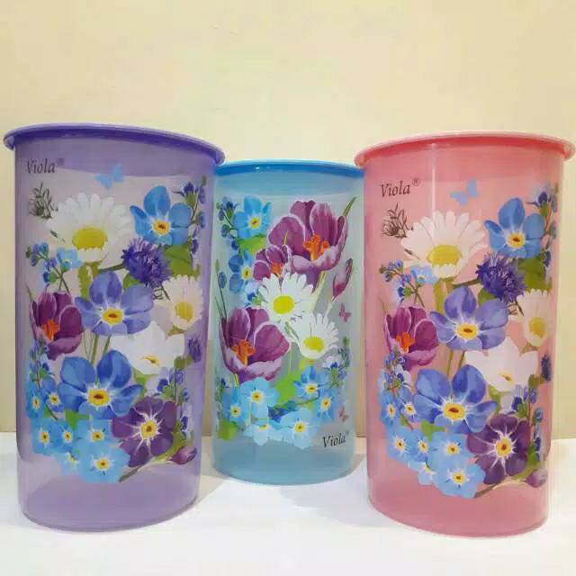 Viola Toples Makanan Bulat Warna Toples Daisy Grabah Houseware
