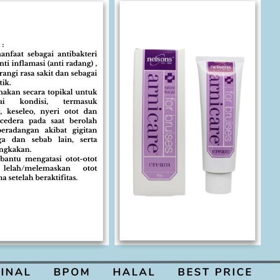 Nelsons Arnicare Cream 50gr for Bruises 50 gr Krim Memar Lebam