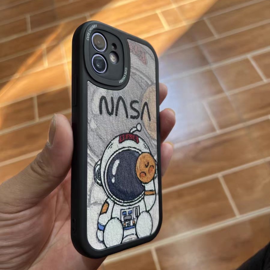 Case Bahan TPU Desain Astronot Bulan Untuk iPhone 14 14pro 14Plus 14prm 13 13pro 13pro 11 7Plus 8Plus Xr XS 12pro Max