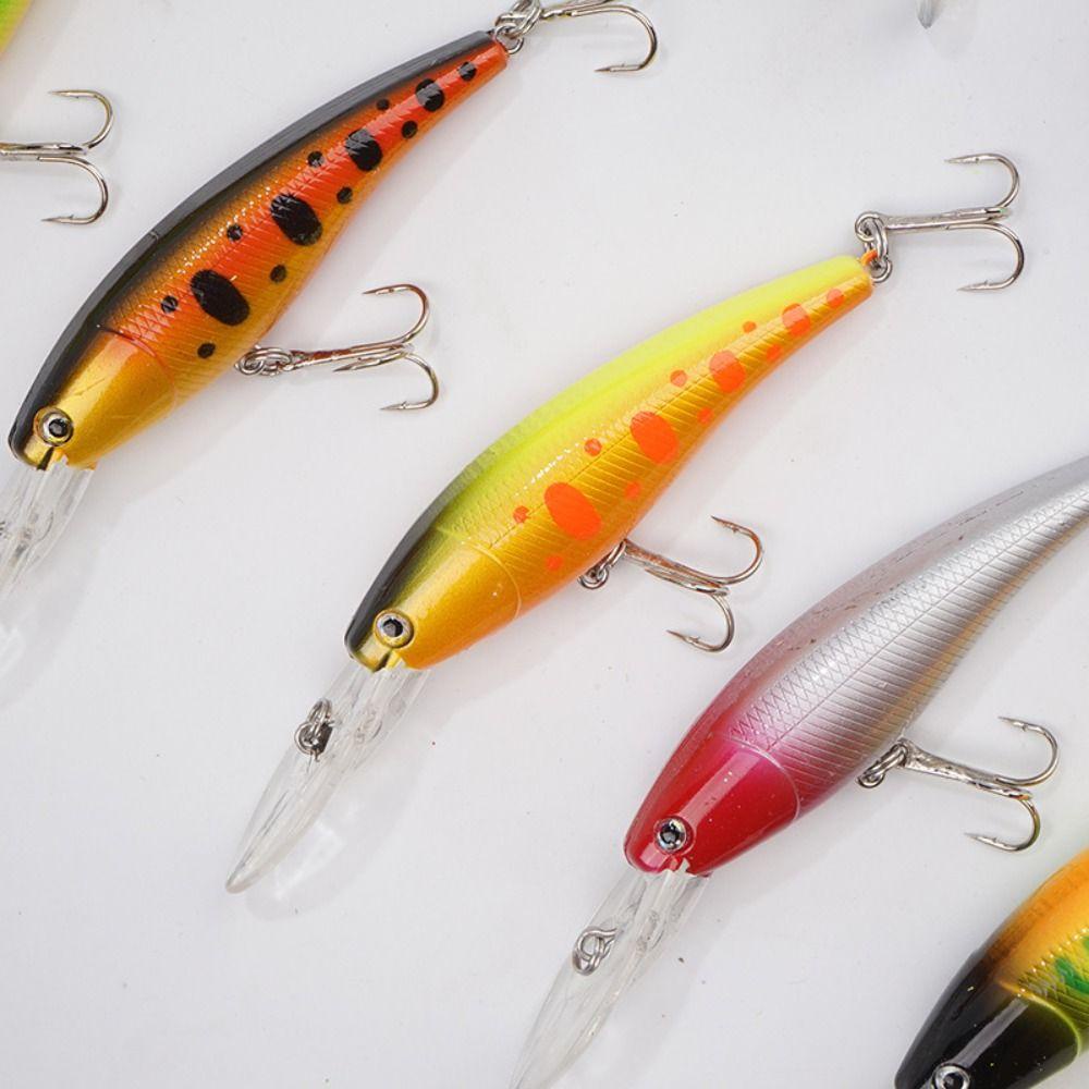 Preva 4PCS Umpan Ikan Kecil Tenggelam 7.5g 9cm Tackle Lidah Panjang Micro Minnow Lures