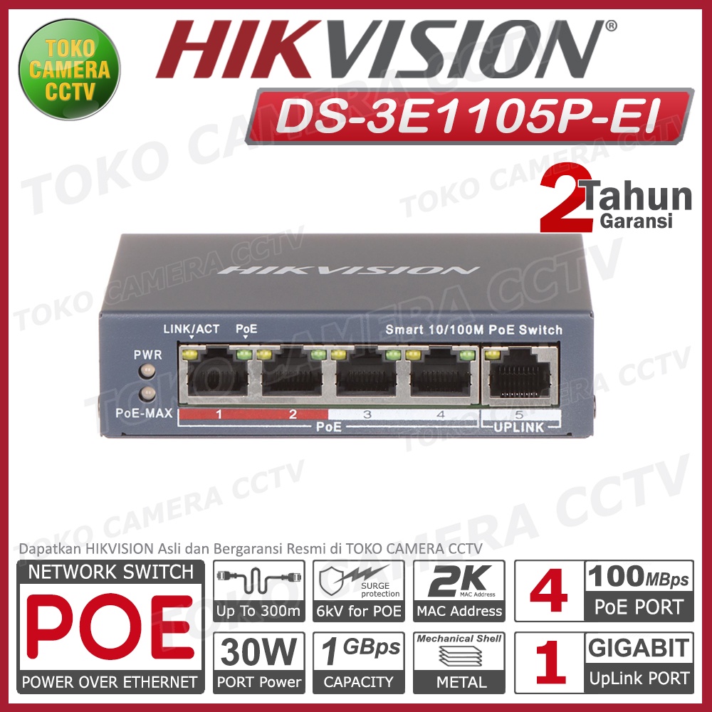 SWITCH POE HIKVISION 4 PORT