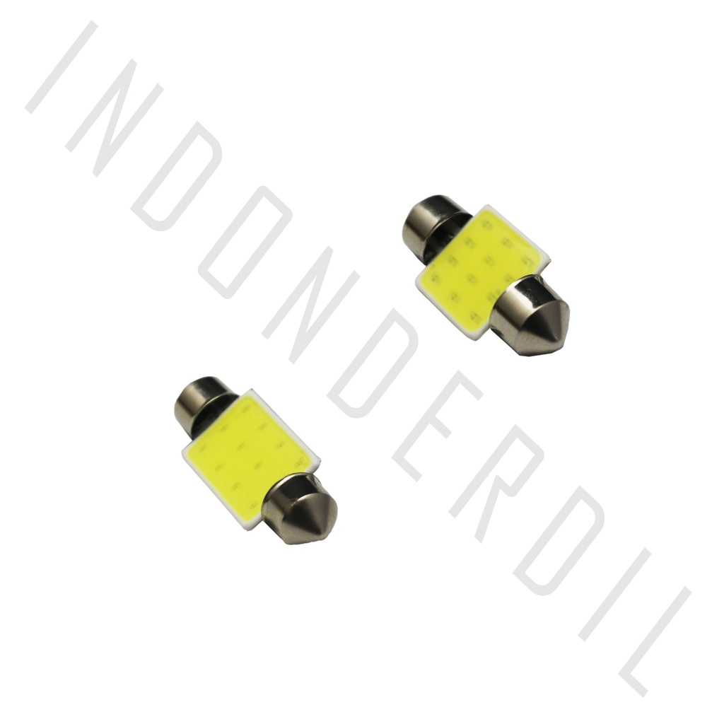 Lampu LED COB 12 31-36 mm Plafon-Interior Kabin Festoon Mobil Putih Super Terang
