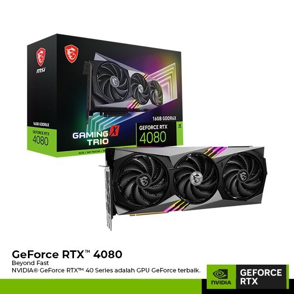 VGA MSI RTX 4080 16GB GAMING X TRIO 16GB GDDR6X