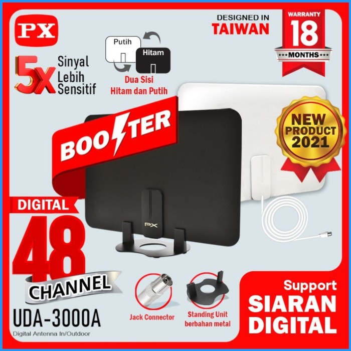 ANTENA TV DIGITAL Antena TV Digital Indoor Slim & Modern Design UDA-3000A stb super jernih kabel seg