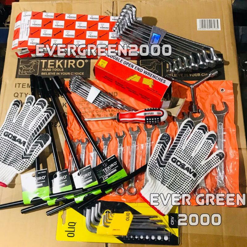 Full Paket 43 pcs : 4 pcs Kunci T Tekiro + Ring set + Ring Pas set + Pas set + Kunci L set & Bintang