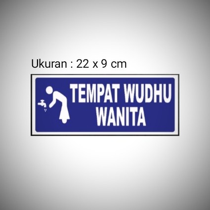 

Sign "Tempat Wudhu Wanita" Sign label Acrylic, Sign Board Akrilik