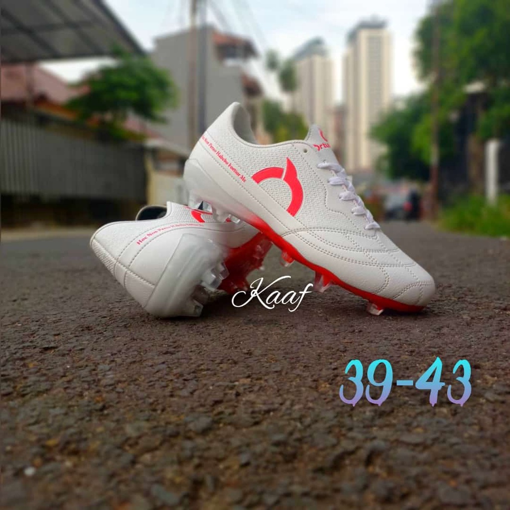 SEPATU BOLA ORTUSEIGHT CATALYST MEISTER FG LE WHITE RED BENING L COD SEPATU BOLA L FUTSAL ORTUS