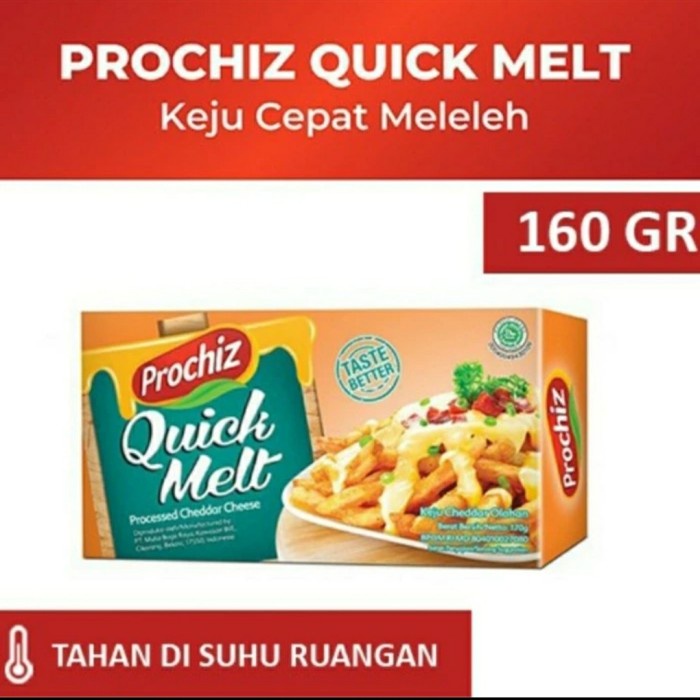 T0P PROCHIZ QUICK MELT MOZA CHEESE KEJU MOZARELLA KRAFT 160GR PROCIZ 160 G NICE