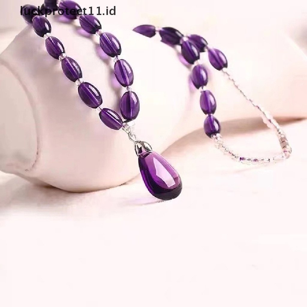 Batu Kristal Amethyst Untuk Dekorasi Kalung Gelang