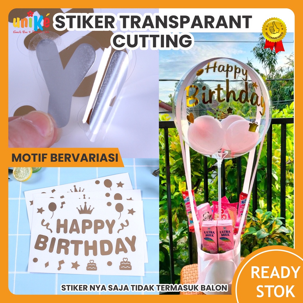 

Stiker Balon PVC / Sticker Balon Bening Transparan Bobo Parcel Buket Balon Graduation Birthday - BENTUK mengikuti tulisan