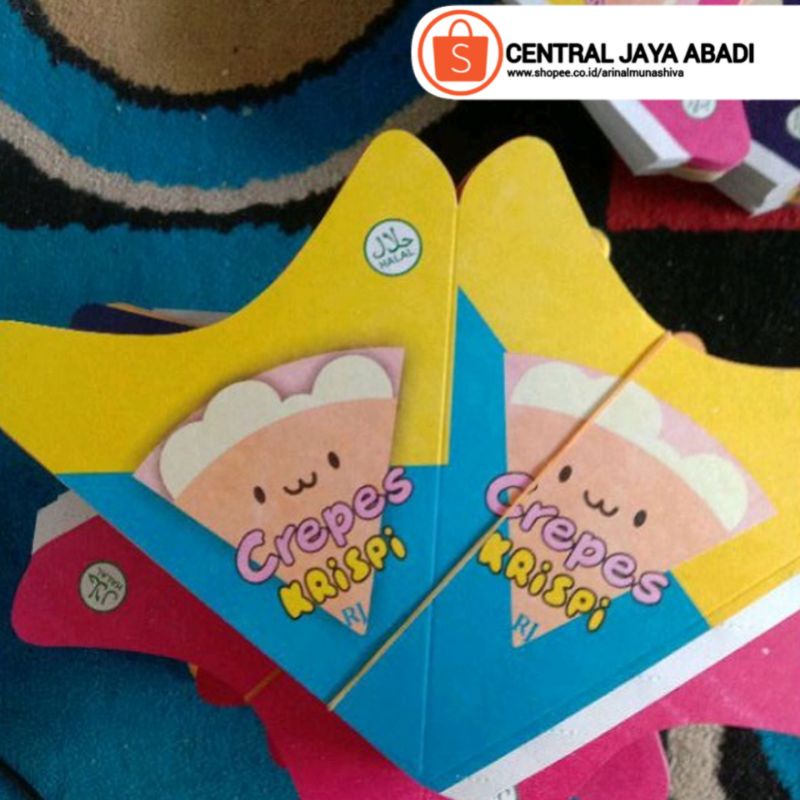 

500 LEMBAR KEMASAN CREPES MINI PAPER CRAFT KERTAS LEKER CRISPY