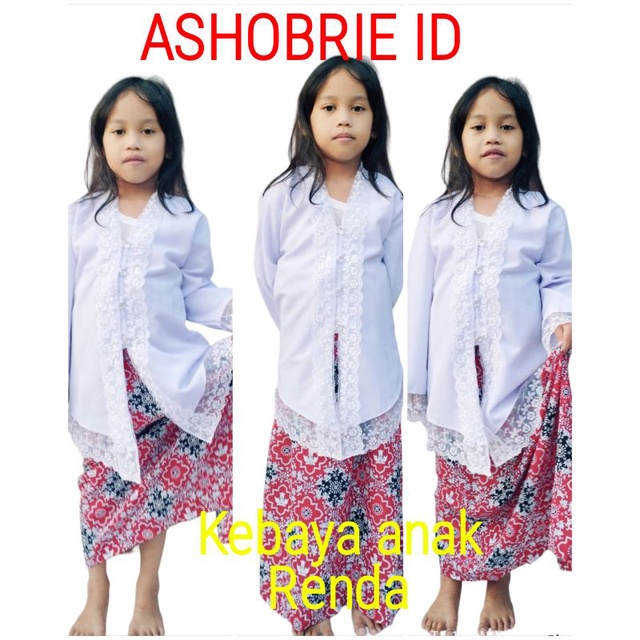 Baju kebaya anak sekolah TK &amp; SD/seragam kebaya usia 3 sampai 12 tahun motif batik/kebaya khas sunda