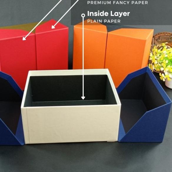 

BOX HAMPER - HARDBOX - KOTAK KADO - ukuran 25 cm x 20 cm x 12 cm - Merah Gold