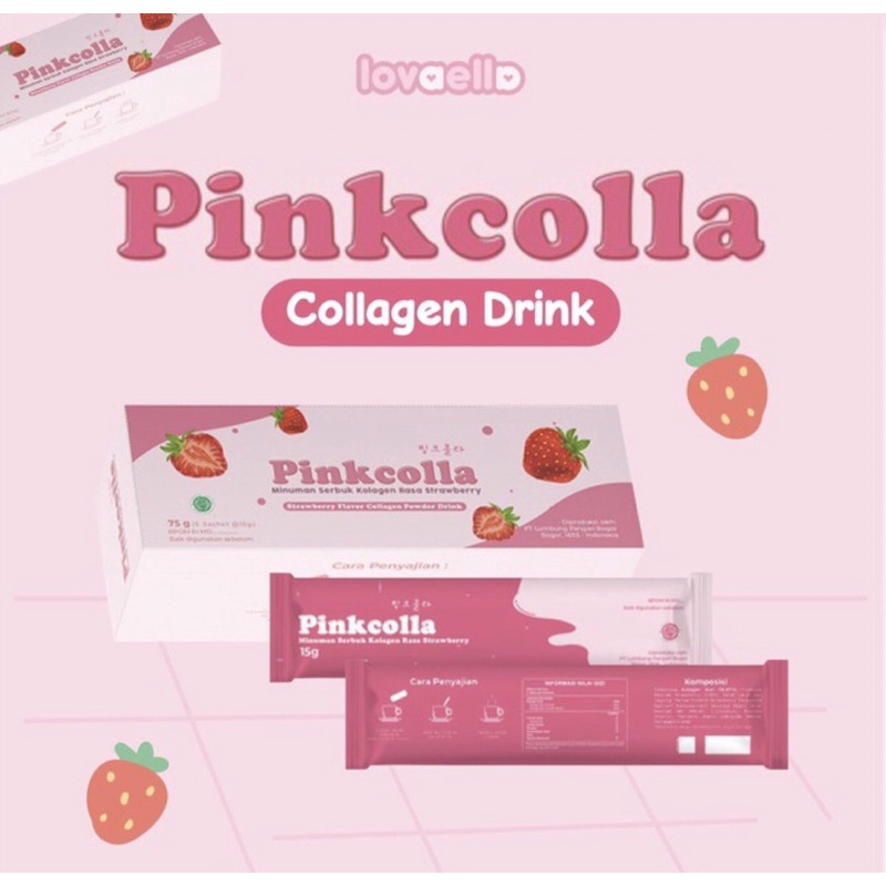 Pinkcolla Collagen Drink/ Collagen Strawberry / Minuman Collagen
