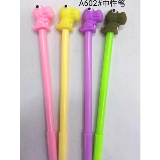 

Pen gel kepala karet dinosaurus isi 12 ols76