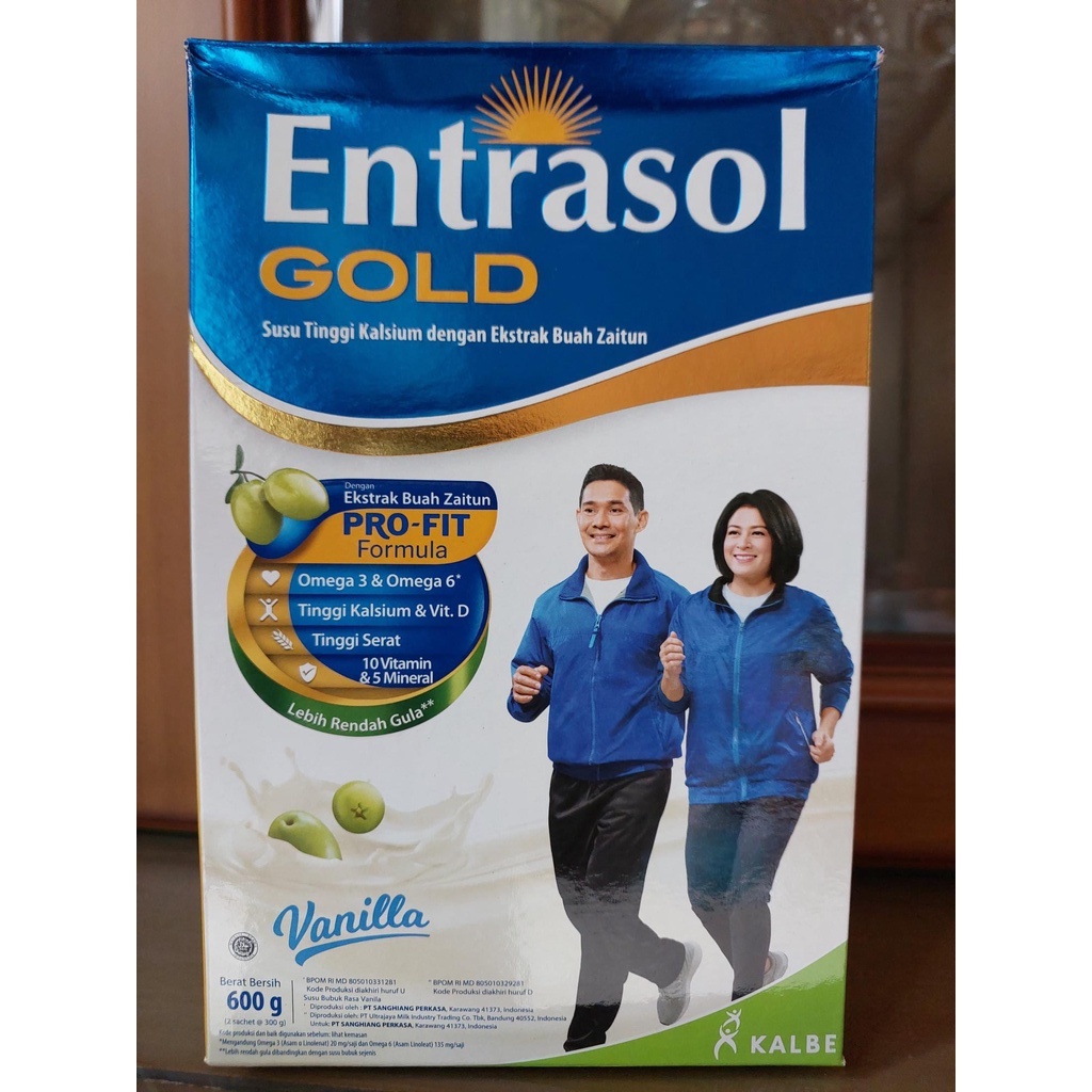Susu Bubuk Entrasol Gold Rasa Vanila 600 g