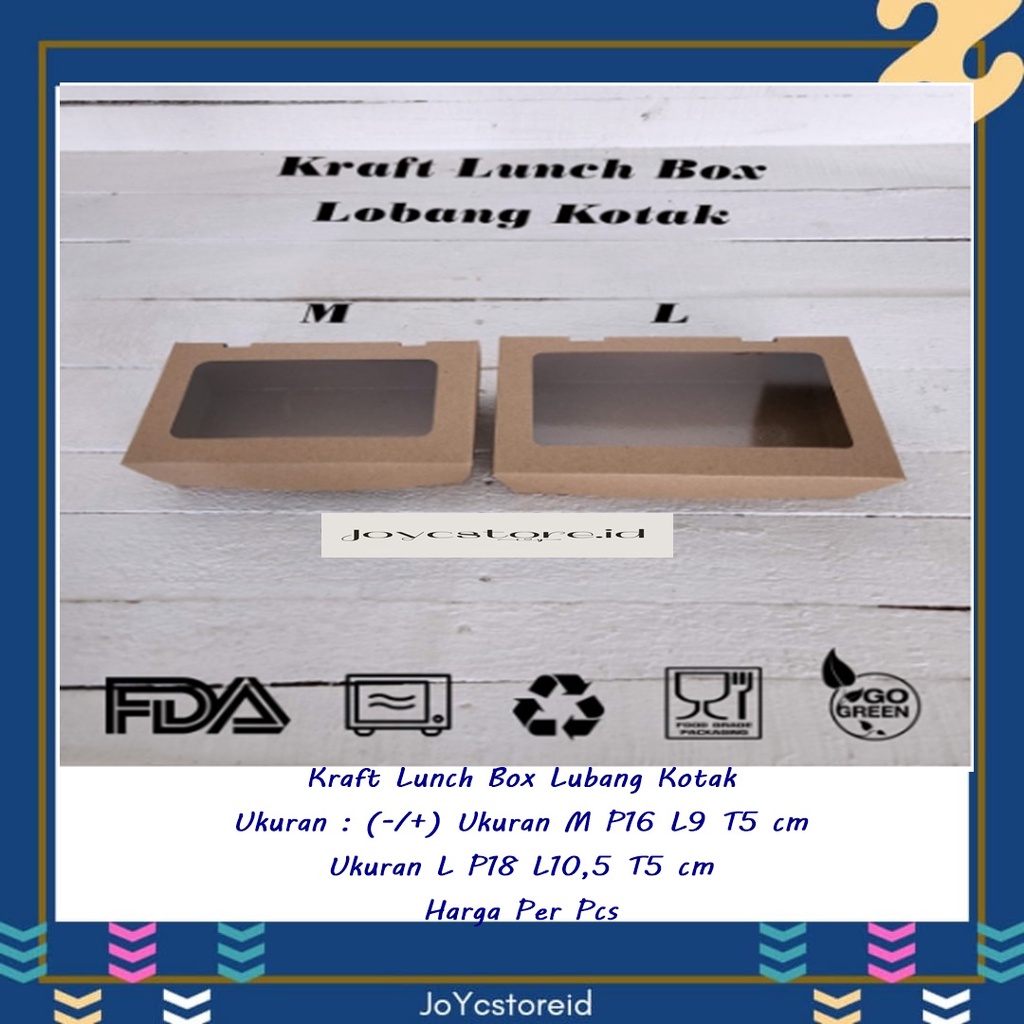 

Lunch Box Kraft Murah Lunchbox Coklat Jendela Lobang Kotak - M / Box Kraft / Box Mka Kraft