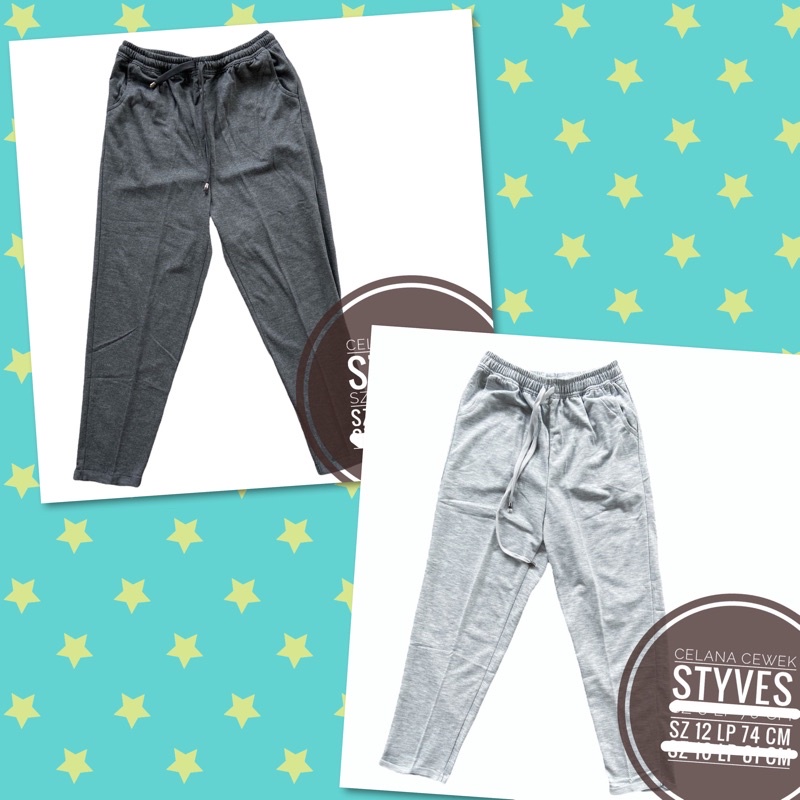 CELANA PANJANG OLAHRAGA CEWEK STYVES / CELANA OLAHRAGA PEREMPUAN STYVES / CELANA PANJANG PEREMPUAN S