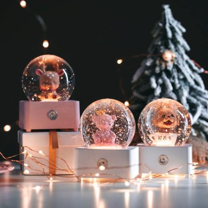 

BEST QUALITY - BOLA KRISTAL SALJU BINTANG KOTAK MUSIK LAMPU SENTUH DEKORASI NATAL