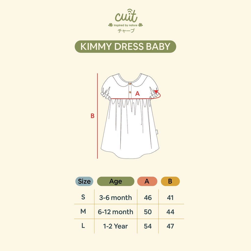 CUIT Baby 3 Bulan-2 Tahun Kimmy Dress Anak Perempuan