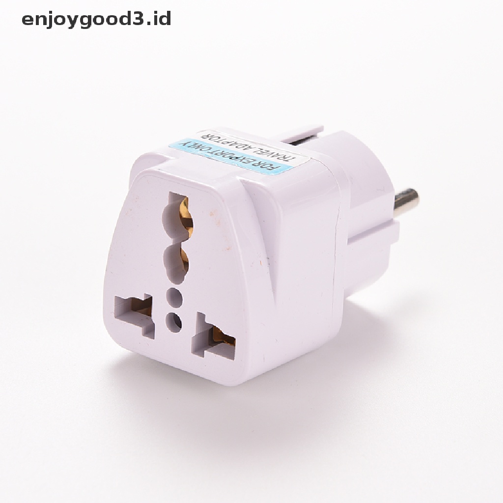 Adapter Konverter Power Socket Plug UK US AU Ke EU Portable Untuk Travel