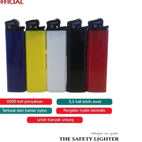 Korek Api Cricket Polos - Kuning