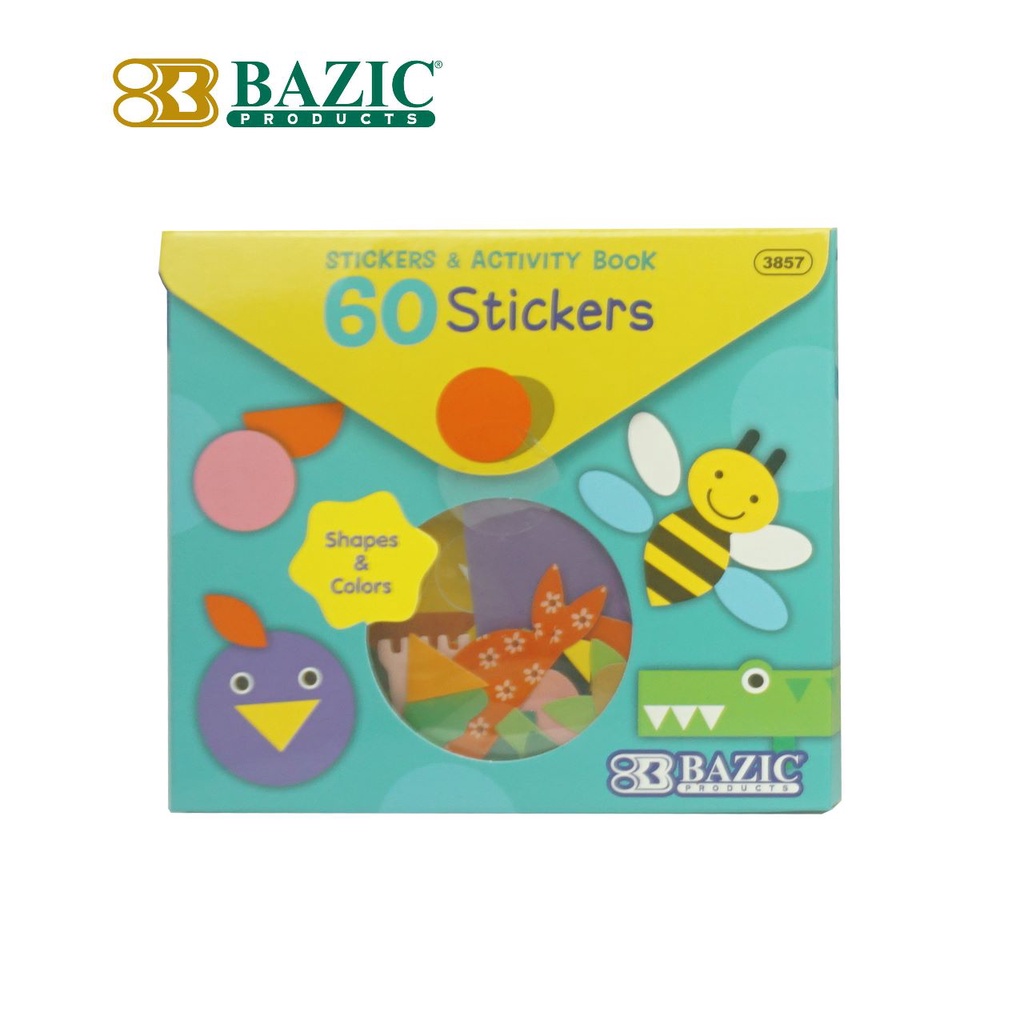 

Bazic Shapes And Colors Series Assorted Sticker 60 pcs - Sticker Anak