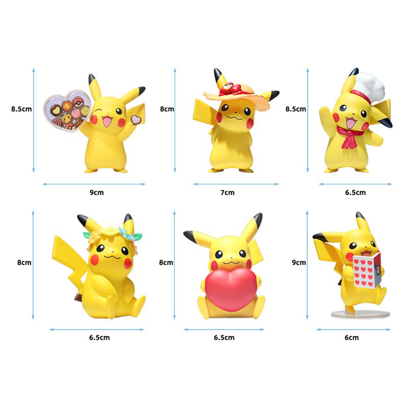 Mainan Action Figure Pokemon Pikachu Charmander Psyduck Squirtle Jigglypuff Bulbasaur Kawaii Untuk Hadiah Anak