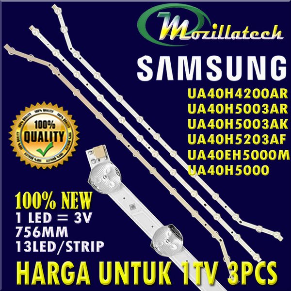 Baru Backlight Tv Samsung Ua40H4200Ar Ua40H5003Ar Ua40H5003Ak Ua40H5203Af Ua40H5000 Ua40H4200