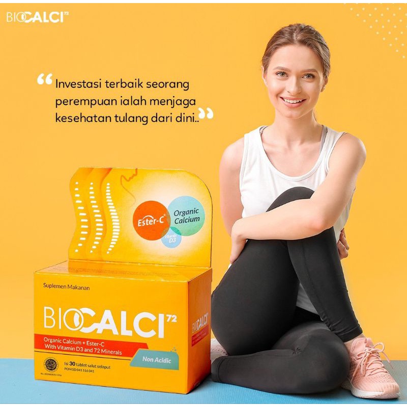 BIOCALCI 72 Ester C Holisticare dan Mineral Organik Kalsium dan Vitamin D3