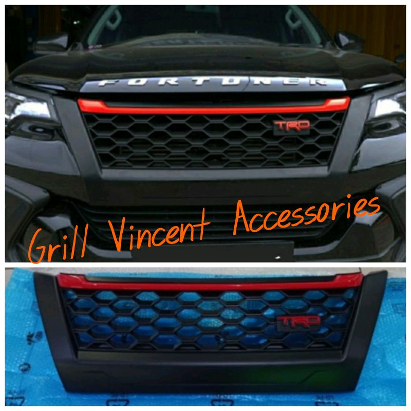 Grill all new fortuner vrz import 2016 - 2019 tithum list Merah Gril