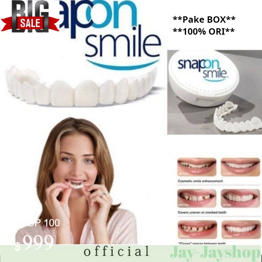 Perfect smile snap on smile / gigi palsu snap on instan ATAS &amp; BAWAH DALAM BOX TERLARIS