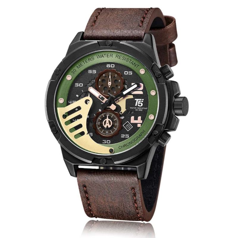 Jam tangan Original T5 tahan air crono aktif