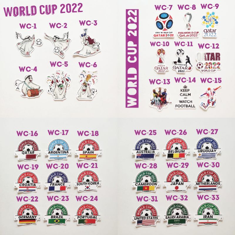 Sticker Sepak Bola Piala Dunia FIFA World Cup Qatar 2022 Football Soccer Merchandise