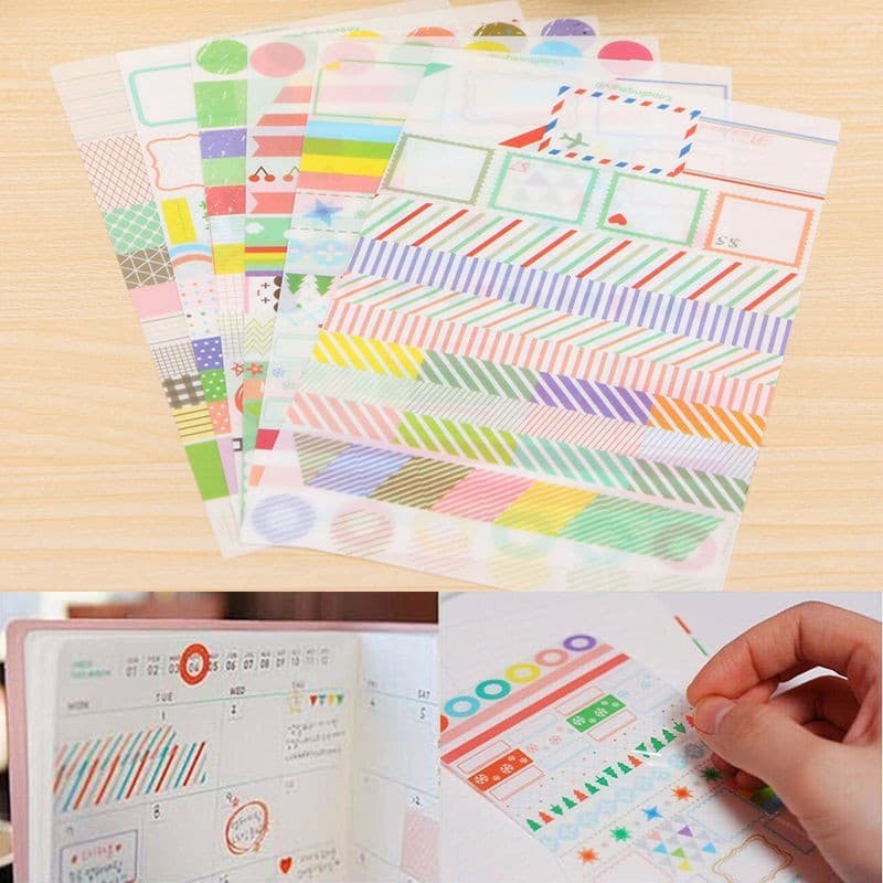 Diary Book Decor Stickers (6pcs)